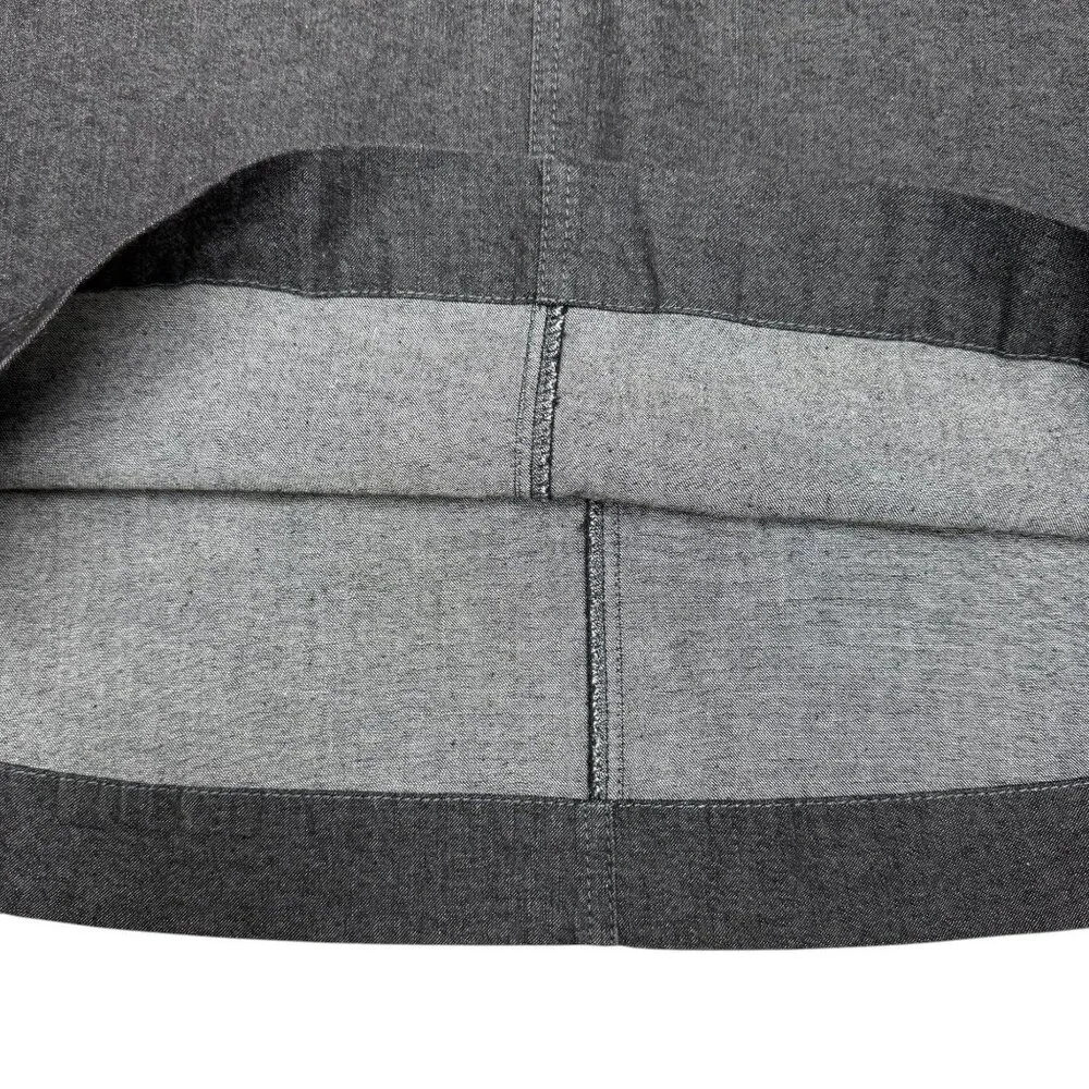EUC Women's EILEEN FISHER‎ Long A-Line Denim Black Skirt | Size S
